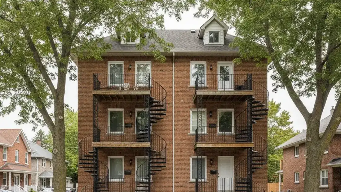 Triplex en brique détenu entre associés sur la Rive-Nord du Québec, immeuble à revenus à vendre en partenariat