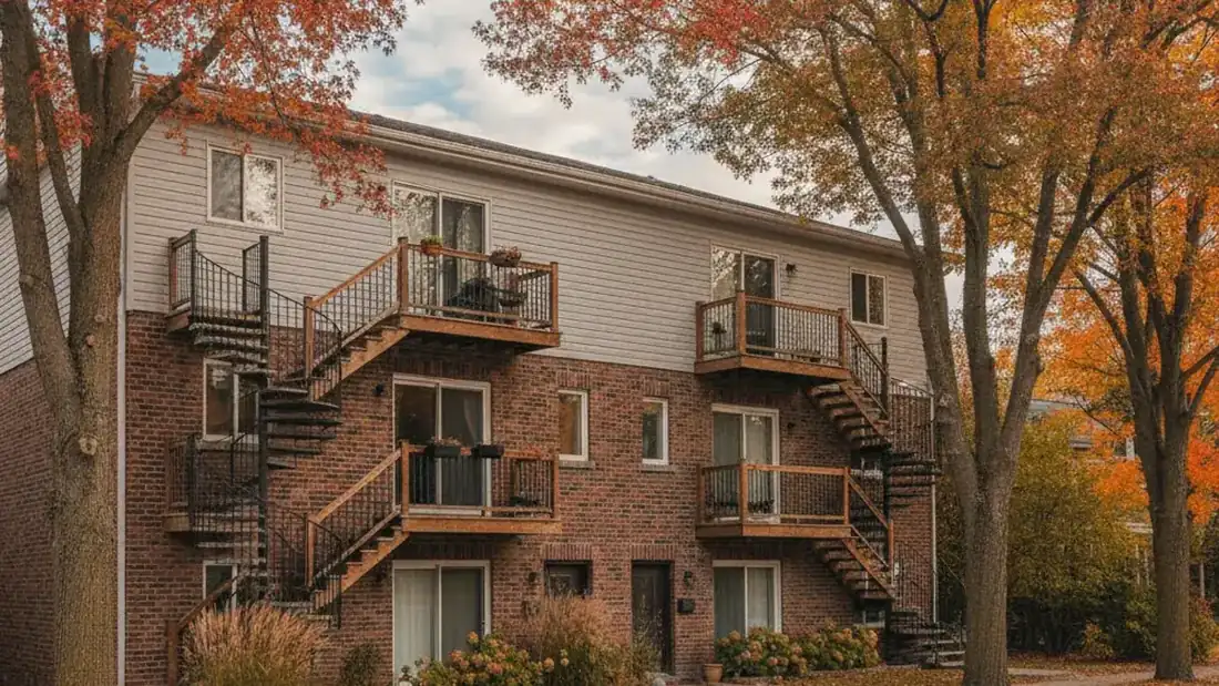 Façade d'un multilogement de la Rive-Nord du Québec à vendre par courtier ou acheteur direct